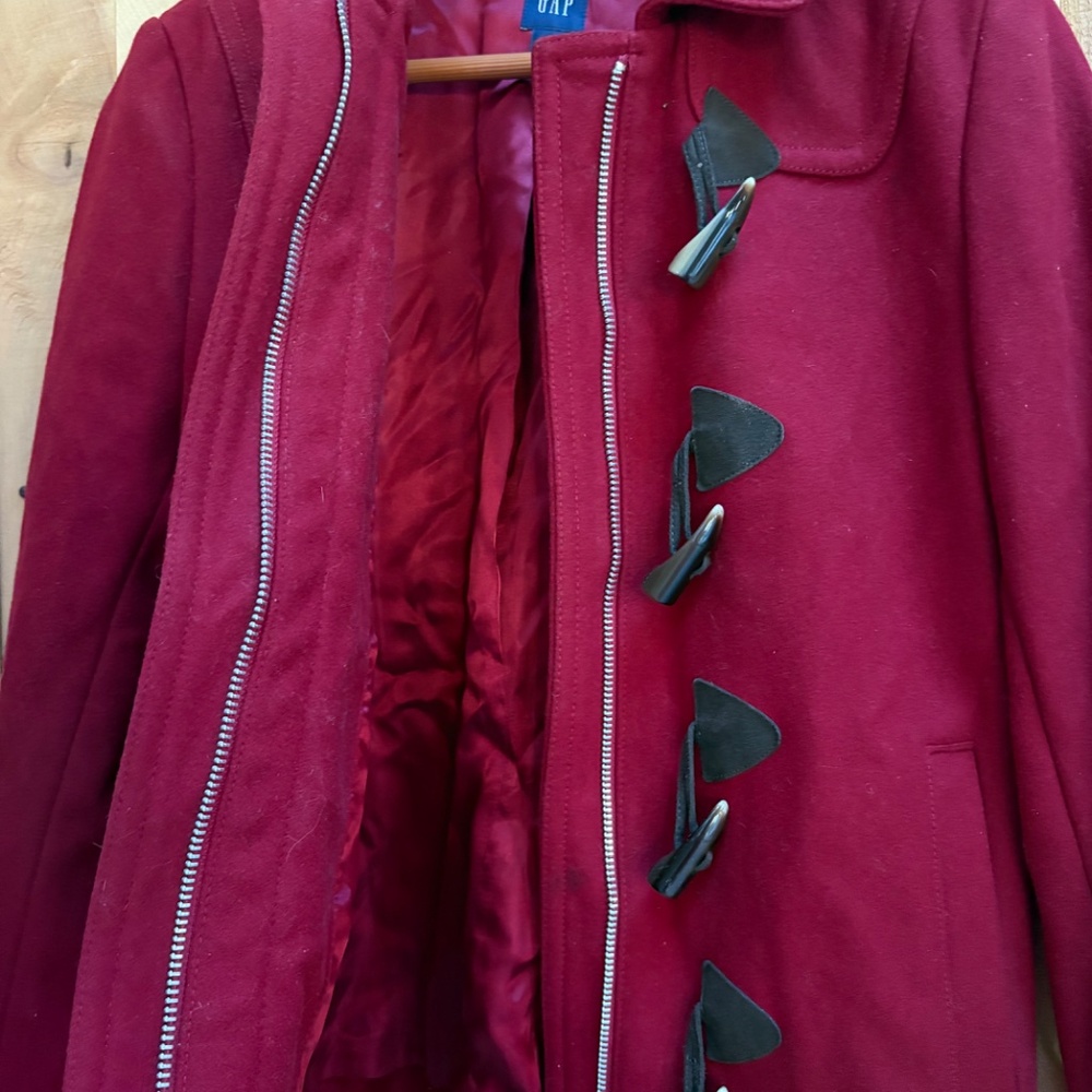 Red Peacoat Sz S - Picture 3 of 3